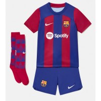 Camisa de time de futebol Barcelona Vitor Roque #19 Replicas 1º Equipamento Infantil 2023-24 Manga Curta (+ Calças curtas)